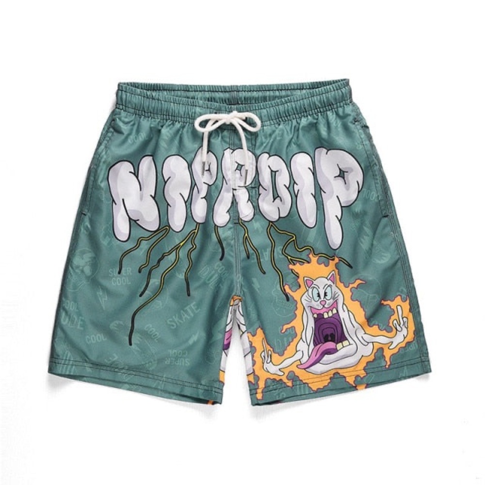 Vintage Graffiti Print Shorts